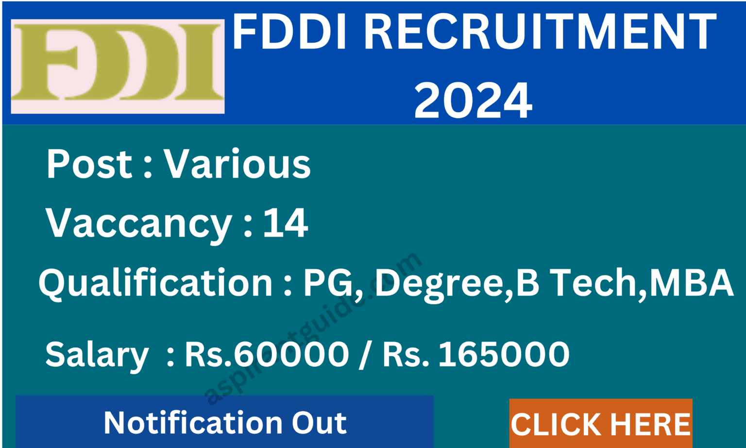 FDDI RECRUITMENT 2024