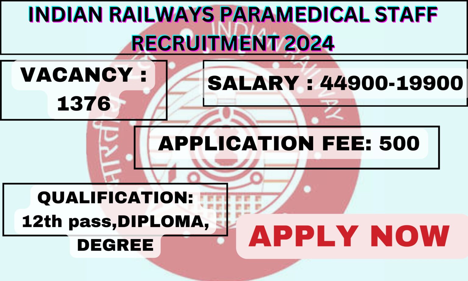 RAILWAY PARAMEDICAL RECRUITMENT 2024