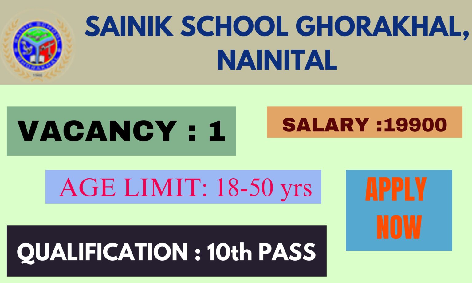 SAINIK SCHOOL DRIVER